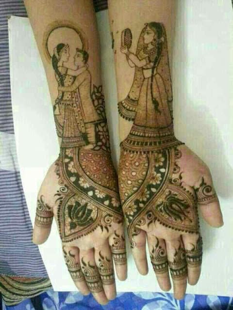 best-and-simple-Indian-bridal-mehndi-designs-for-hands-for-beginner-10