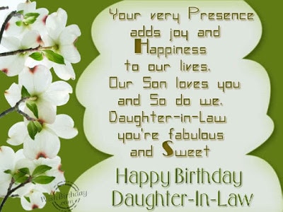 50 New Birthday Quotes Wishes For Daughter In Law With Images