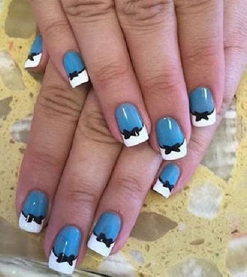 Stylish-and-Cute-Nail-Designs-with-Bows-and-Diamonds-for-Girls-12