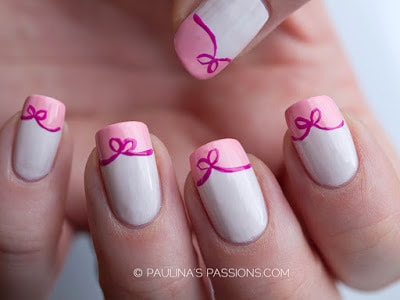 Stylish-and-Cute-Nail-Designs-with-Bows-and-Diamonds-for-Girls-15