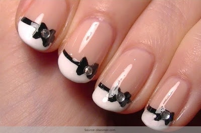 Stylish-and-Cute-Nail-Designs-with-Bows-and-Diamonds-for-Girls-8