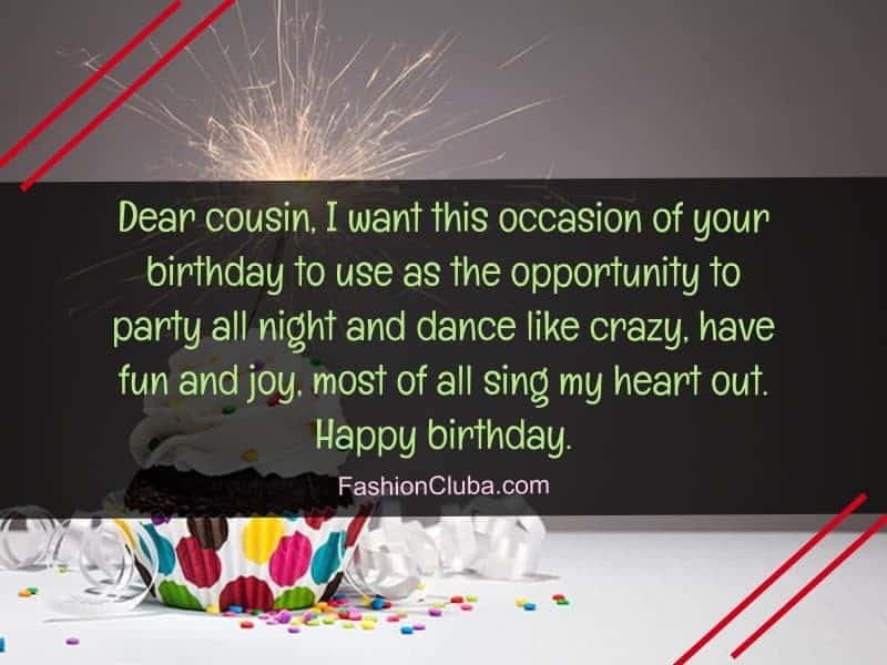 cute birthday wishes for cousin