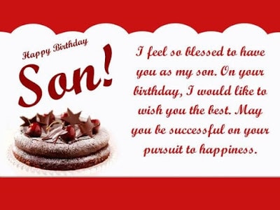 happy birthday messages to son from mother