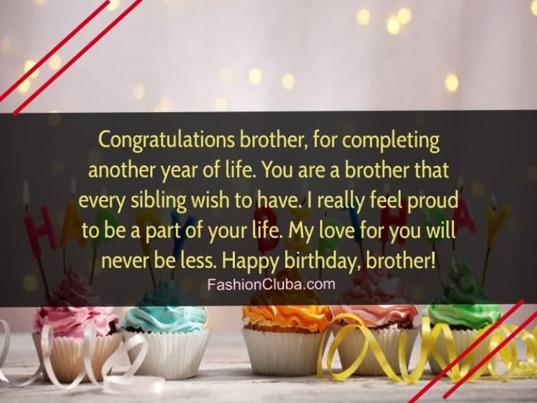 Happy Birthday Wishes For Brother From Sister (with Images) – Fashion Cluba