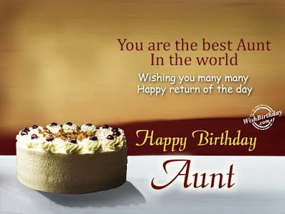happy birthday message to my favourite aunt