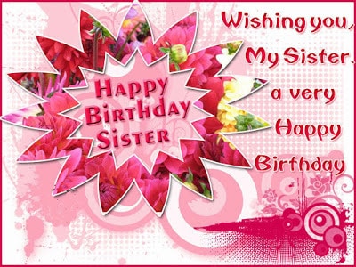 happy birthday wishes for sister from brother