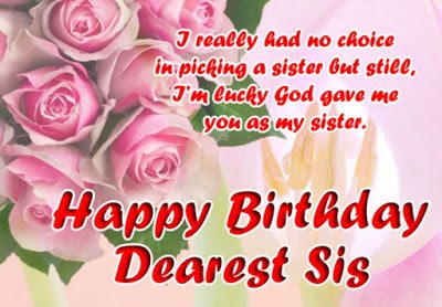 happy birthday wishes on facebook wall for sister