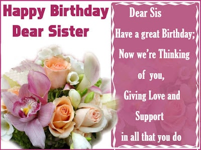 birthday wishes for the best sister in the world