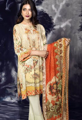 cross stitch winter linen khaddar dresses Collection 2018 (9)