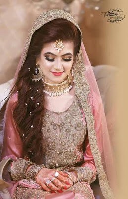 Stylish And Trendy Pakistani Bridal Wedding Hairstyles For