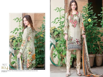 Shaista silk pakistani Dresses 2018