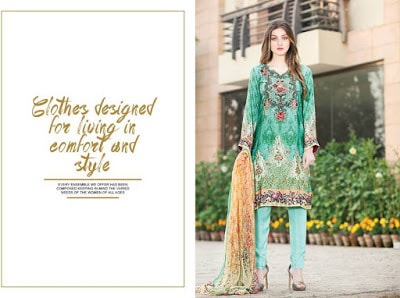 Shaista silk dress with embroidered flowers