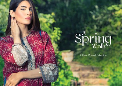 Alkaram Spring Printed Lawn Dress Designs 2018 Collection