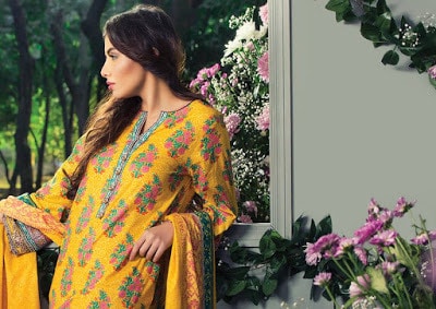 Alkaram womens casual summer lawn print Dresses 2018 with price