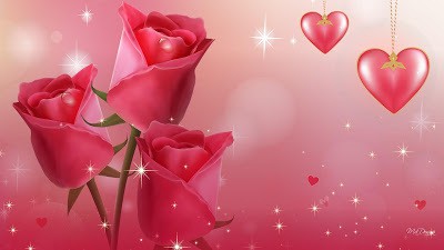 Animated Beautiful Valentines Day Flowers Wallpapers