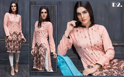 Areeba Saleem embroidered lawn kurti collection