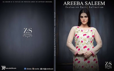 Areeba Saleem kurti Collection 2018 by zs textiles