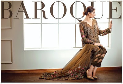 Baroque printed chiffon dresses range for casual wear