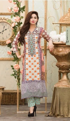 Batik embroidered summer lawn Dresses 2018