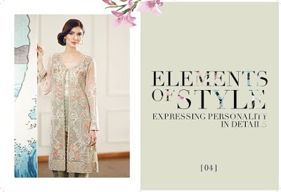 Element of Style Chiffon Embroidered Suits