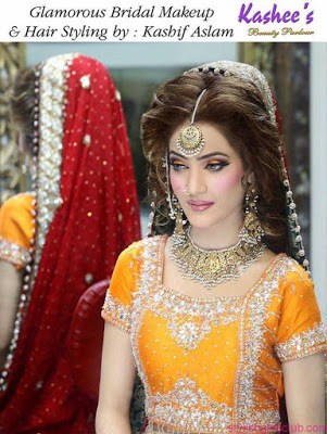 Glamourous bridal makeup and hair styles by Kashif Aslam
