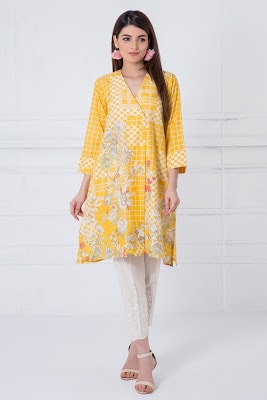 Khaadi summer kurta printed dresses pakistani lawn