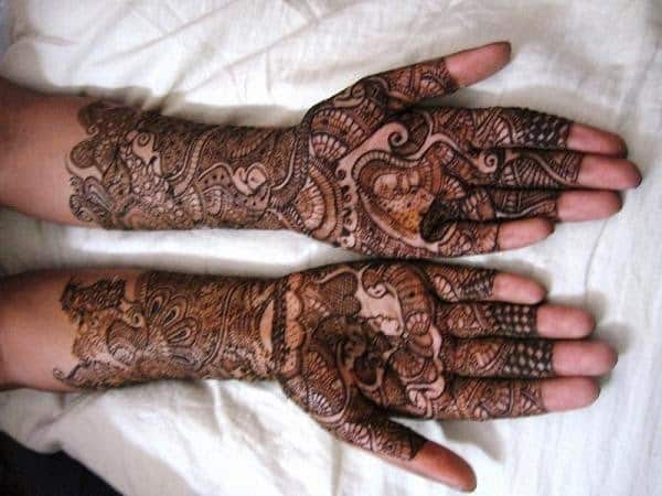 Bridal henna mehndi design for wedding