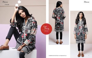 Orient latest lawn cotton kurtis for summer