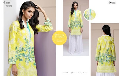 Orient spring lawn print ladies kurta design