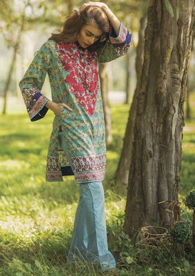 Pakistani digital lawn print suits for girls