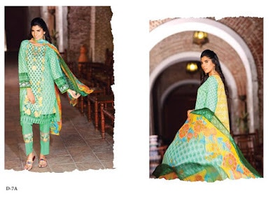 Spring summer fashion of designer lawn Dresses 2018 by shariq textiles