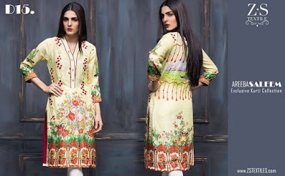 Stylish kurti lawn Collection 2018 by ZS Textiles