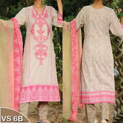 VS Textiles spring embroidered lawn shirt collection