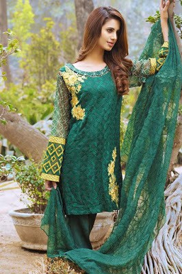 simple chiffon dresses pakistani