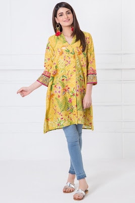 latest and stylish kurti designs dress 2017 by Khaadi