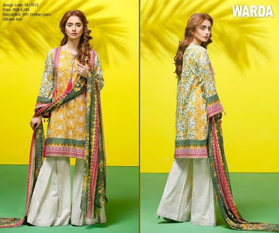 warda lawn shirts 2018