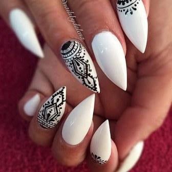 Beautiful-stiletto-nail-art-with-bow-designs