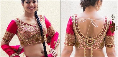 Fancy-saree-blouse-back-neck-designs-pattern-for-women-9