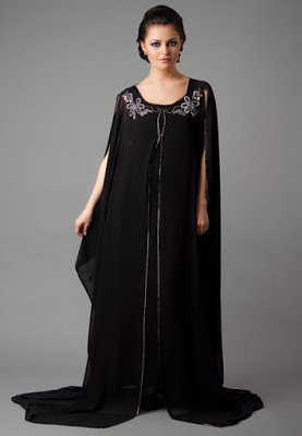 Fancy front open abaya design for girls 2017