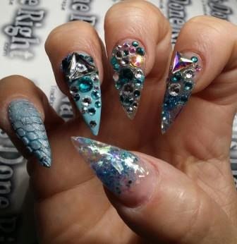 Floral-print-stilettos-nail-designs