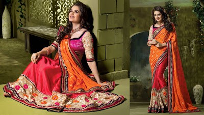 Indian-stylish-crepe-lehenga-silk-sarees-to-keep-you-fashionable-1