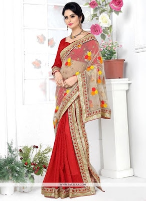 Latest-indian-bridal-lehenga-sarees-2017-with-new-blouse-designs-9
