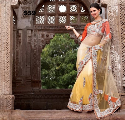 Latest-indian-bridal-lehenga-sarees-2017-with-new-blouse-designs-2