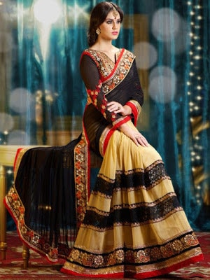 Latest-indian-bridal-lehenga-sarees-2017-with-new-blouse-designs-11