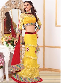 Perfect-Indian-mermaid-or-fish-cut-lehenga-designs-choli-fashion-7
