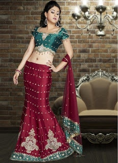 Perfect-Indian-mermaid-or-fish-cut-lehenga-designs-choli-fashion-9