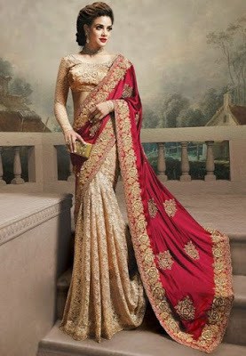 Traditional-indian-banarasi-silk-saree-new-styles-for-girls-5
