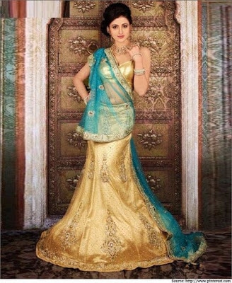 latest bridal lehenga saree fashion