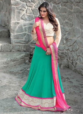 stylish-turquoise-lehenga-choli-for-wedding-reception