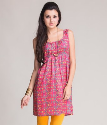 Latest-indian-summer-kurti-designs-with-lace-for-women-2